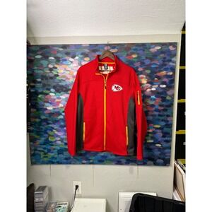Kansas City Chiefs NFL Team Apparel Red Full Zip Jacket Men's Size Medium